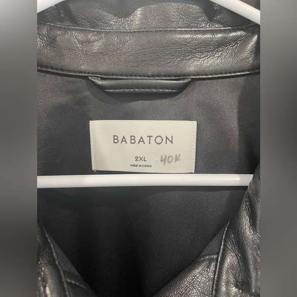 Aritzia Babaton•Vegan Leather Pelli Shirt Jacket•Black•Size 2XL - Picture 3 of 9